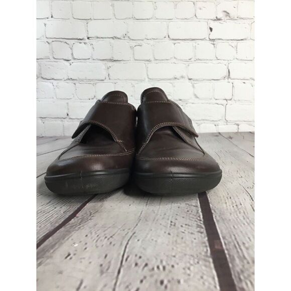 Ecco Women's Loafers Slip On Shoes Brown One Strap Leather Size 39 ( 8-8,5) - Picture 5 of 12